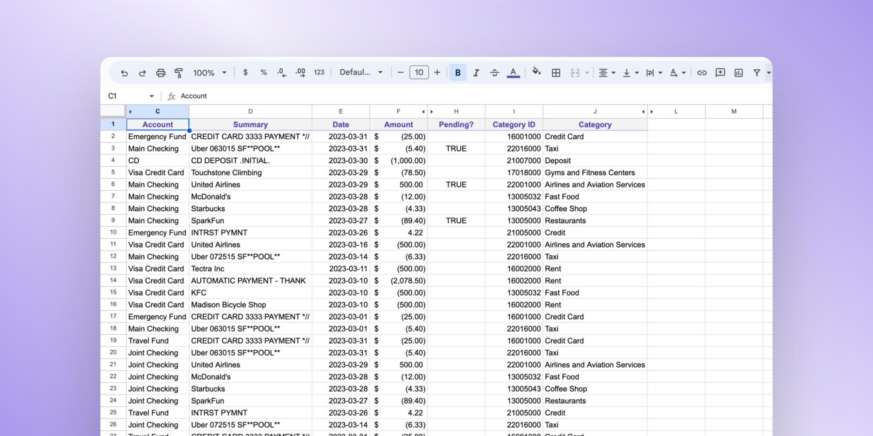 Auto-Import Bank Data to Google Sheets | Finta | Finta